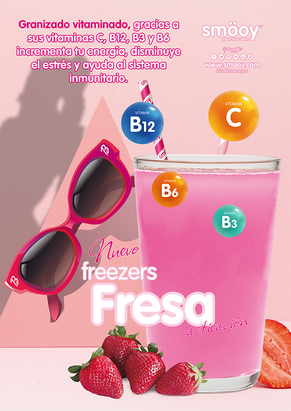 La cadena de yogur helado smöoy se suma a la tendencia Barbie con su nuevo granizado vitaminado Freezer Fresa Vitamin